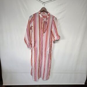 Soft Surroundings Gauze Striped South Coast Kaftan Cover Up PXS Xs Breezy Flow